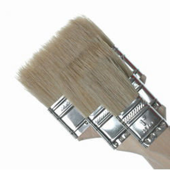 Picture of 4" Chip Brush White Bristle Palinwood Handle