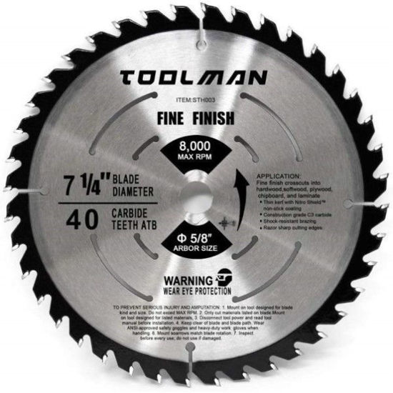 Picture of 7-1/4" Saw Blade Carded 40T