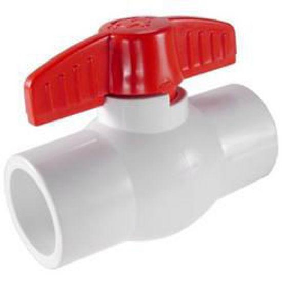 Picture of 3/4" PVC Ball Valve S X S Cold Water Only