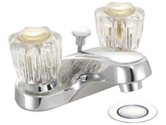 Picture of F42088T, Acrylic Handle Bathroom Faucet With Pop Up