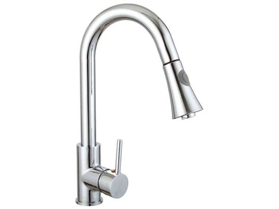 Picture of F80027 Single Handle Pull Down Kitchen Faucet, CHROME