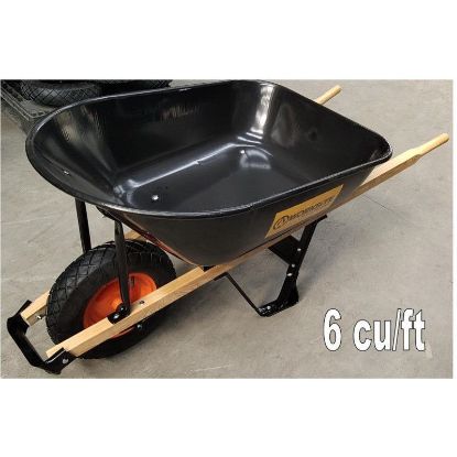 Picture of 6 cuft Steel Wheelbarrow w/wood  handle