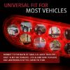 Picture of 2 Red 6" Oval Trailer Lights 10 LED Stop Turn Tail Truck Sealed w Grommet Plug