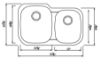 Picture of UO32219 STAINLESS STEEL SINK 32X21X9"