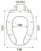 Picture of Open Front Toilet Seat with Cover, Plastic, Elongated, White